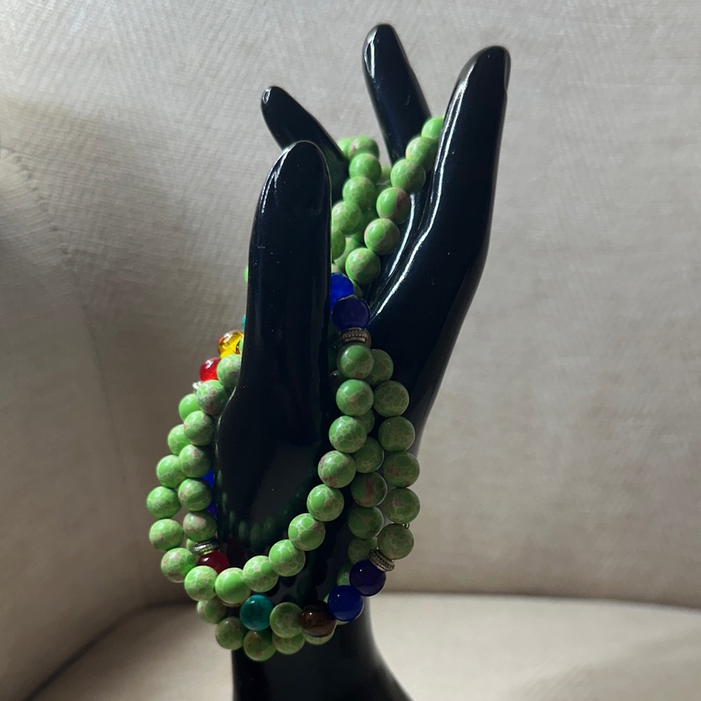 Bracelet Multicolor Beaded Set Of (6) - Picture 3 of 9